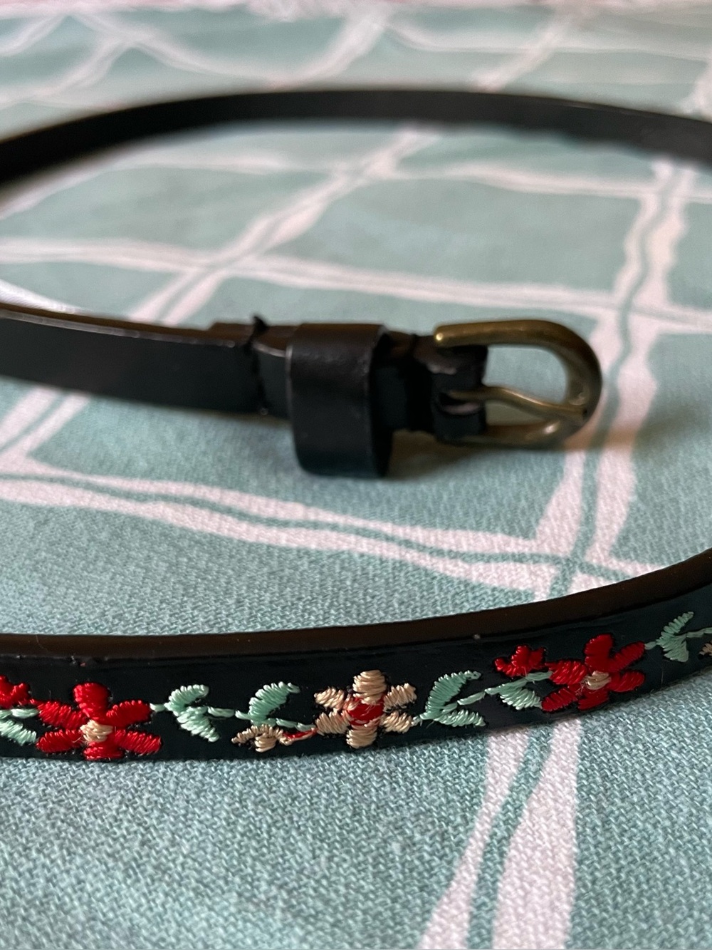 Floral Embroidered Belt